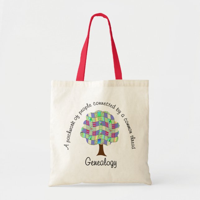 Tote Bag Généalogie des surfaces composées de l'arbre généa (Devant)