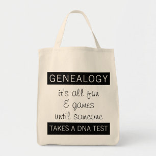 Tote Bag Généalogie drôle Test ADN Histoire familiale