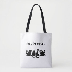 Tote Bag Gens dégoûtants chats noirs drôles miaou