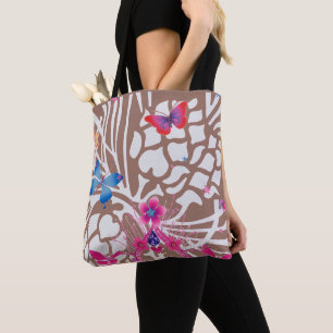 Tote Bag Gentle Grace Kaléidoscope Crème Chocolat Lait Cend