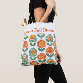 Tote Bag Geometric Rose Love - Love in full bloom