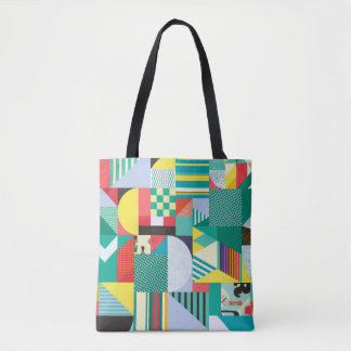 Tote Bag Géométrie décorative : éléments Motifs Vintages