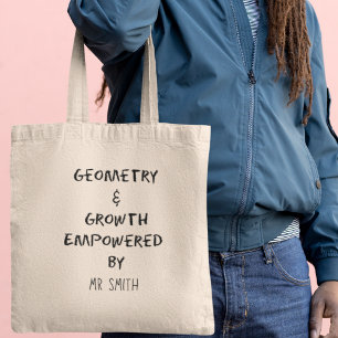 Tote Bag Géométrie et croissance Professeur de mathématique