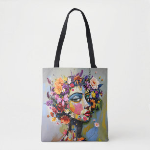 Tote Bag "Géométrie florale" - Portrait botanique