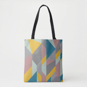 Tote Bag Géométrie Moderniste contemporaine Art Couleurs Te