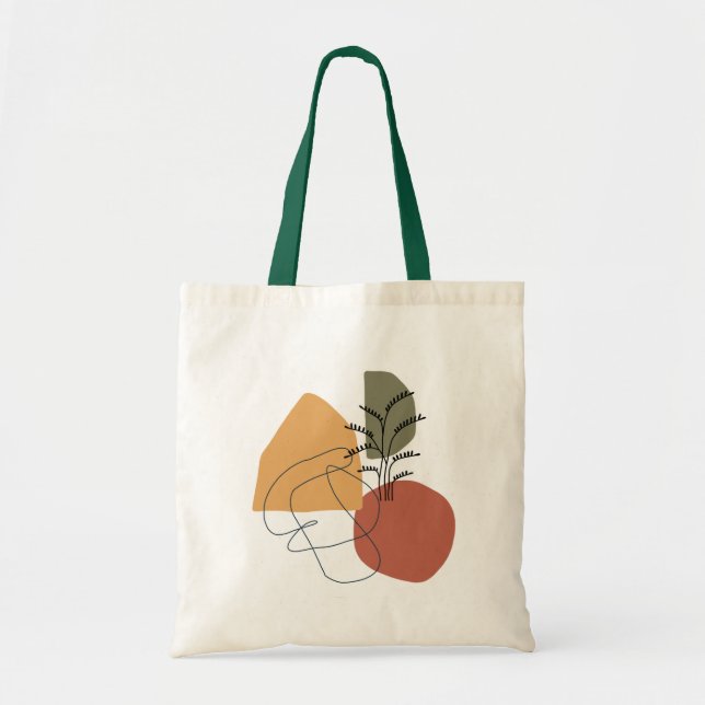 Tote Bag Géométrique, Abstraite, Minimale, Moderne, Pastel (Devant)