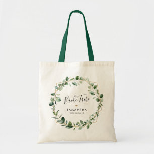 Tote Bag Géométrique de verdure Eucalyptus Feuille fête nup
