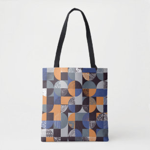 Tote Bag Géométrique dessinée à la main : Doodles créatifs