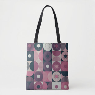 Tote Bag Géométrique du milieu du siècle : motif abstrait e