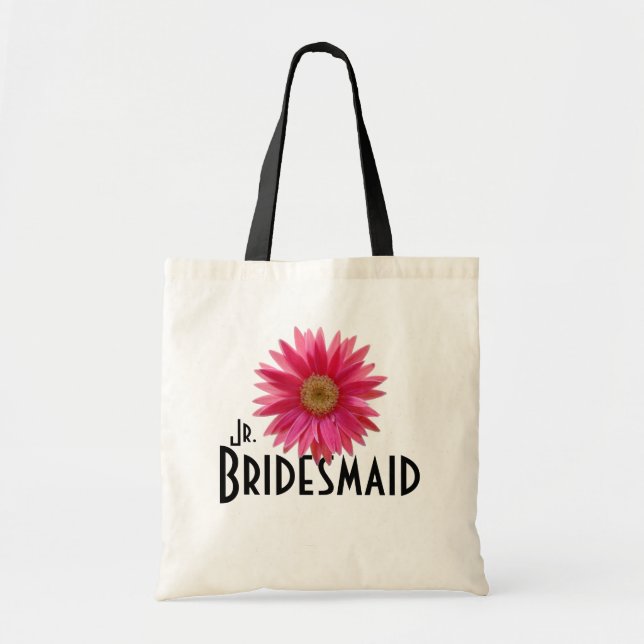 Tote Bag Gerbera Rose Daisy/ Mariage (Devant)