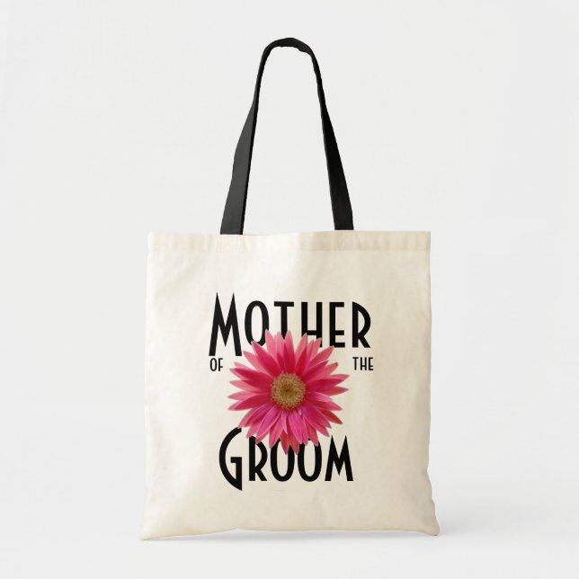 Tote Bag Gerbera Rose Daisy/ Mariage (Devant)