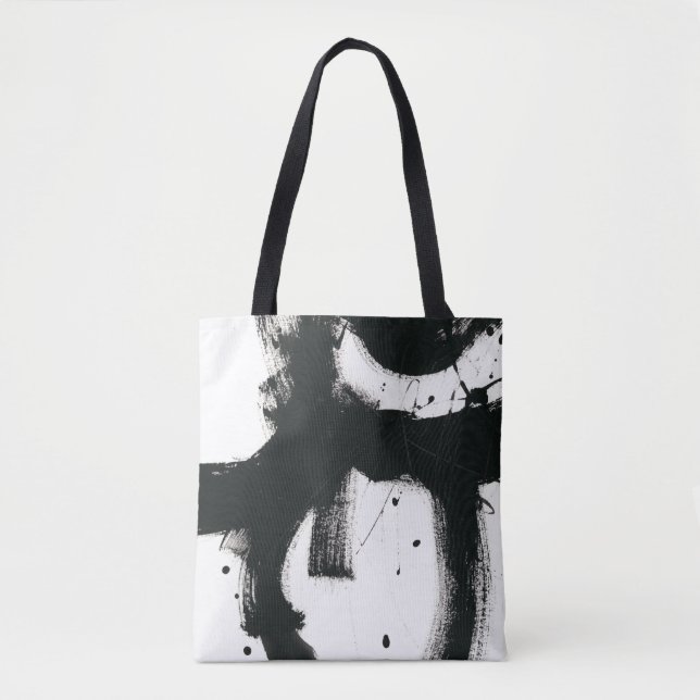 Tote Bag Gesture en Onyx - Trucs de peinture noir (Devant)
