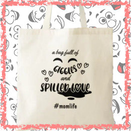 Tote Bag Giggles & Love Momlife Fête des mères amusantes