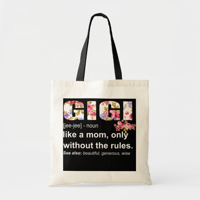 Tote Bag Gigi Définition Amusante Grand-mère Fête des mères (Devant)