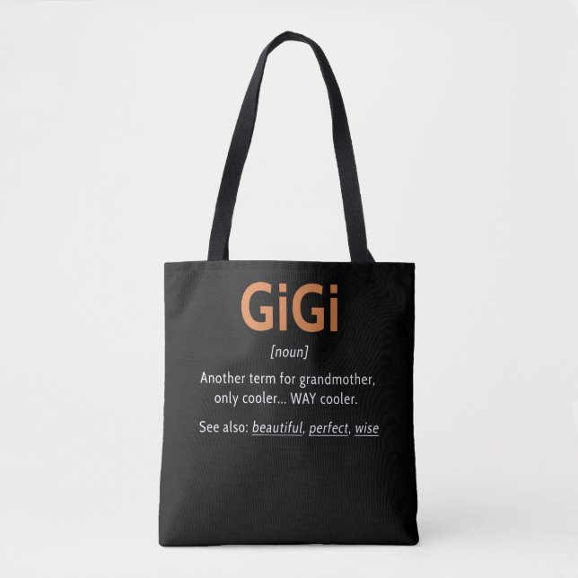 Tote Bag Gigi Définition Femmes Gigi Cadeau Grand-mère Anni (Devant)
