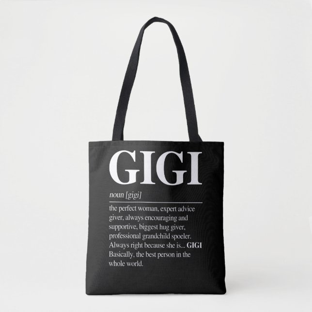 Tote Bag Gigi Définition Grandma Fête des mères Cadeaux Fem (Devant)
