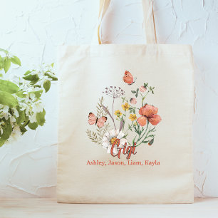 Tote Bag Gigi Fleur sauvage Floral Personnalisé Personnalis