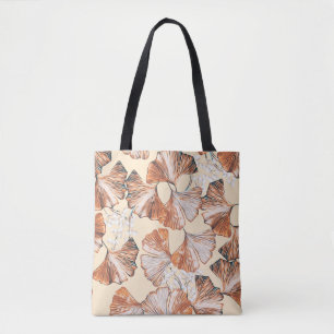 Tote Bag Gingko avec des fruits sans couture motif. Aquarel