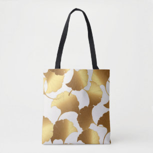 Tote Bag Ginkgo Gold : Design Vintage de luxe.