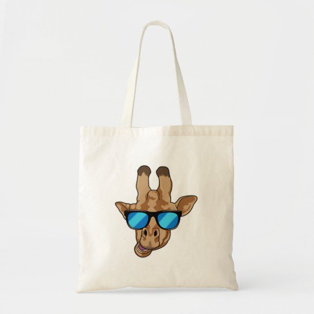 Tote Bag Girafe avec lunettes de soleil (Devant)