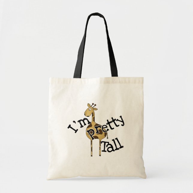 Tote Bag Girafe je suis assez grand (Devant)