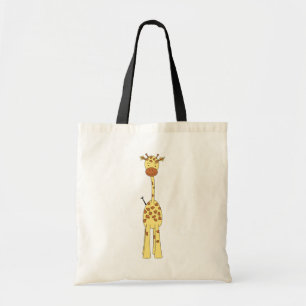 Tote Bag Girafe mignonne grande. Animal de bande dessinée