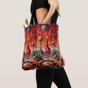 Tote Bag "Giraffe galactique : Voyage à travers les rêves c