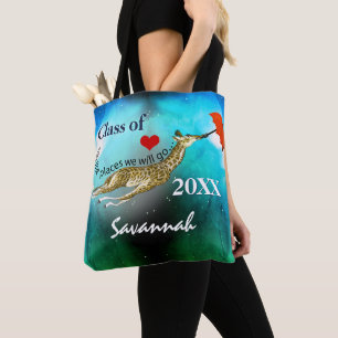 Tote Bag Giraffe personnalisée Oh les lieux où nous irons
