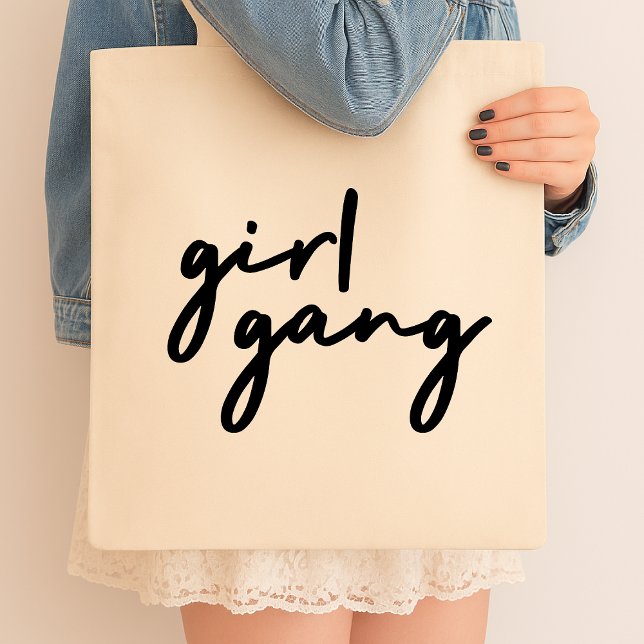 Tote Bag Girl Gang | Cute Girl Power Moderne Féminisme (Créateur téléchargé)