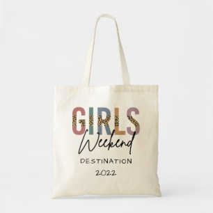 Tote Bag Girls Weekend Cheetah Print Girls trip getaway