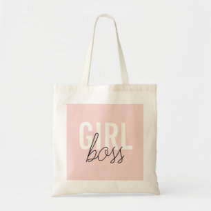 Tote Bag Girly blush typographiy script girl boss