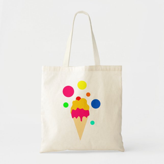 Tote Bag glace colorée (Devant)