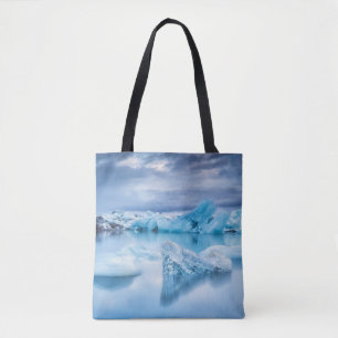 Tote Bag Glace et neige Lagune Jokulsarlon, Islande