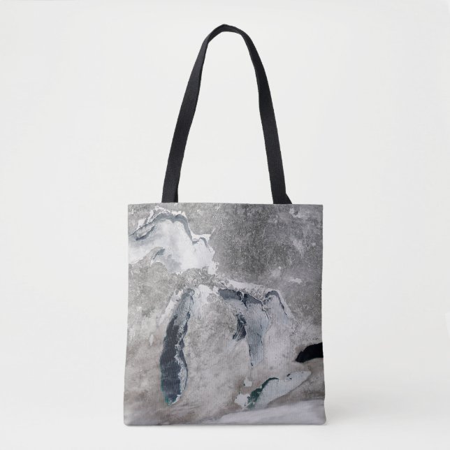Tote Bag Glace Sur Les Grands Lacs, États-Unis. (Devant)