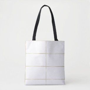 Tote Bag Glamor Moderne Faux Gold Stripes Golden