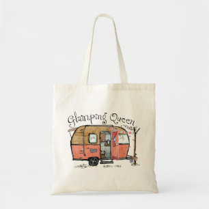 Tote Bag Glamping Queen Funny Camper Vintage