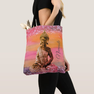 Tote Bag Glittery Dreamy Pastels Zen Buddah Namaste