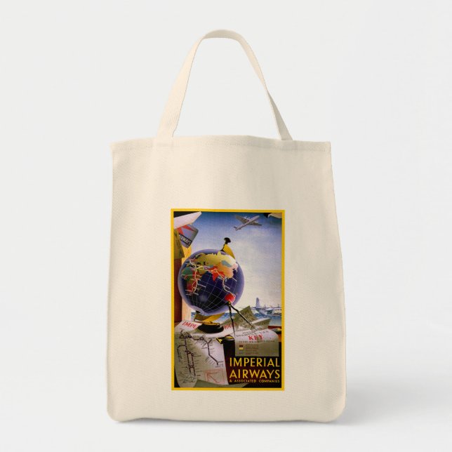 Tote Bag Globe d'Imperial Airways (Devant)