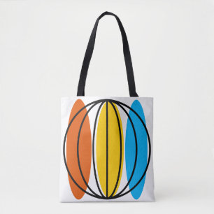 Tote Bag Globe Grand partout fourre-tout orange dos