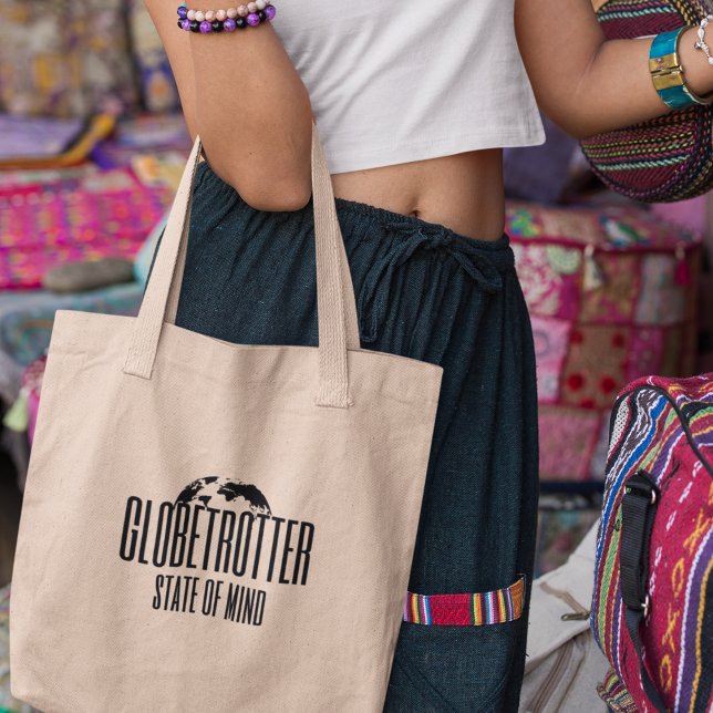 Tote Bag Globetrotter État d'esprit Voyageur aventurier (Shop now and carry your globetrotting aspirations with pride!)