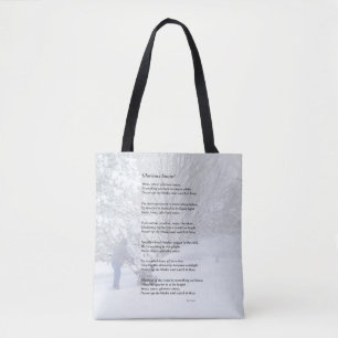 Tote Bag Glorieux Poème saisonnier de neige