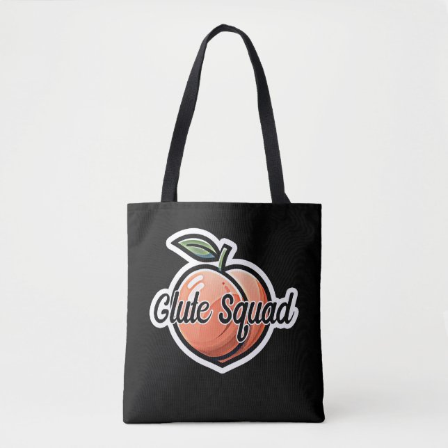 Tote Bag Glute Squad Peach Fitness Workout (Devant)