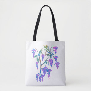 Tote Bag Glycine Élégante' Botanique Florale Traînante