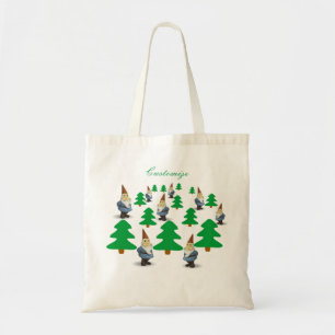 Tote Bag Gnomes de Noël Arbres de Noël Thunder_Cove