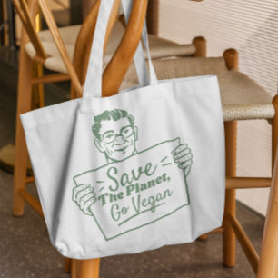 Tote Bag Go Vegan Ecology