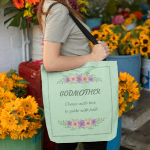 Tote Bag GODMOTHER Choisi avec amour guide avec foi