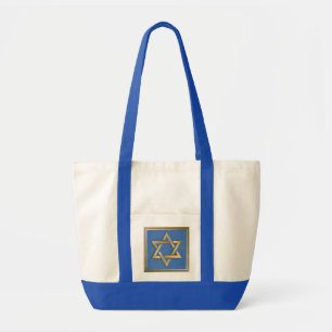 Tote Bag Gold Blue Star de David Art Panel
