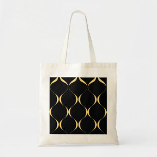 Tote Bag Gold, simple, modern, luxurious wavy graphic