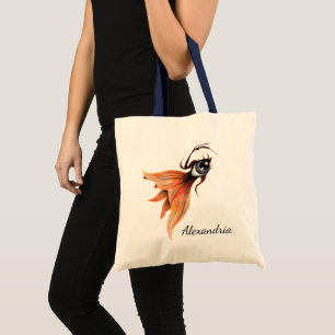 Tote Bag Golden Eye Surreal Goldfish Imaginaire Art Personn