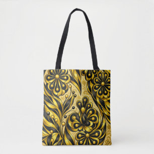 Tote Bag Golden Orbit Bloom